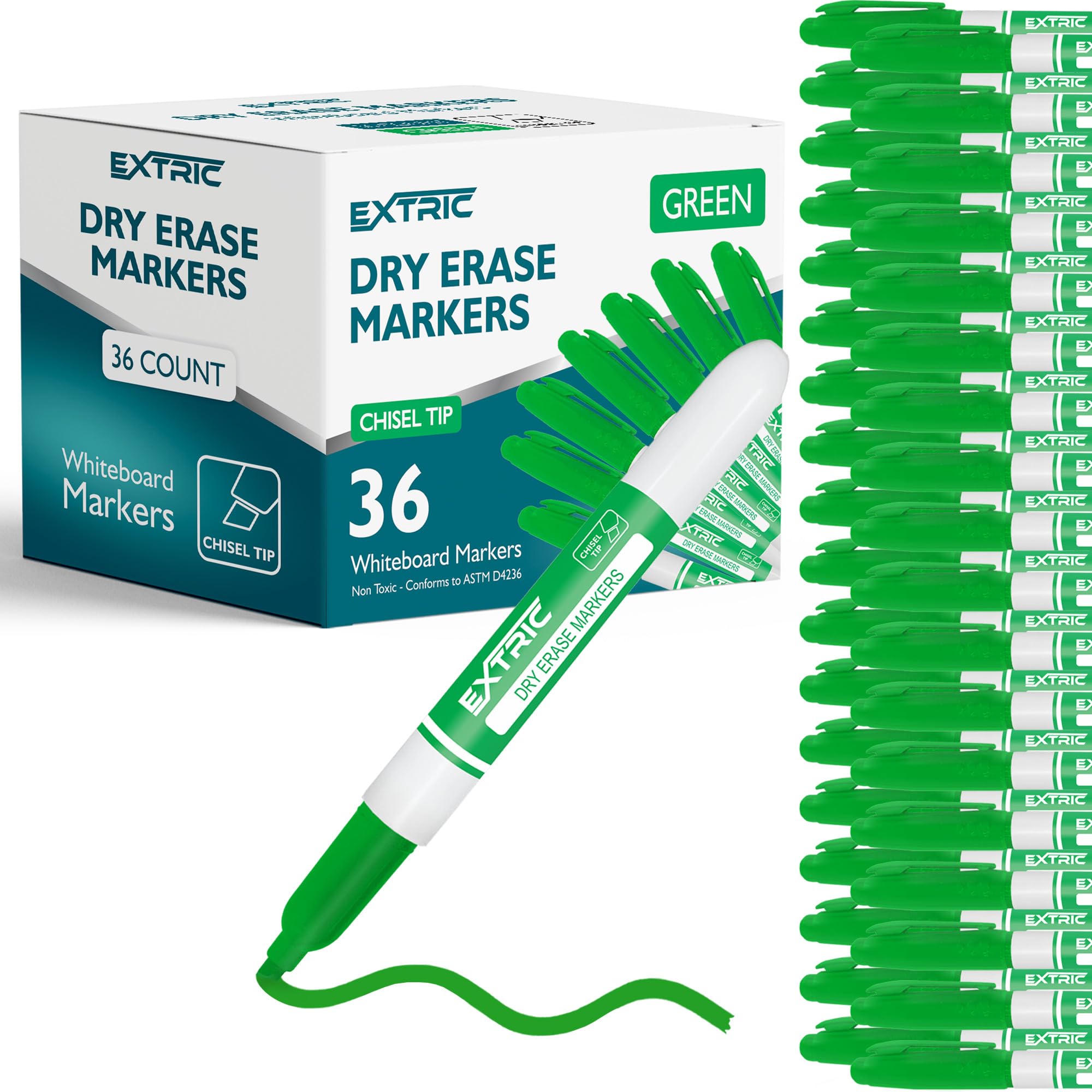Amazon.com: EXTRIC Dry Erase Markers Chisel Tip Green 36 PK